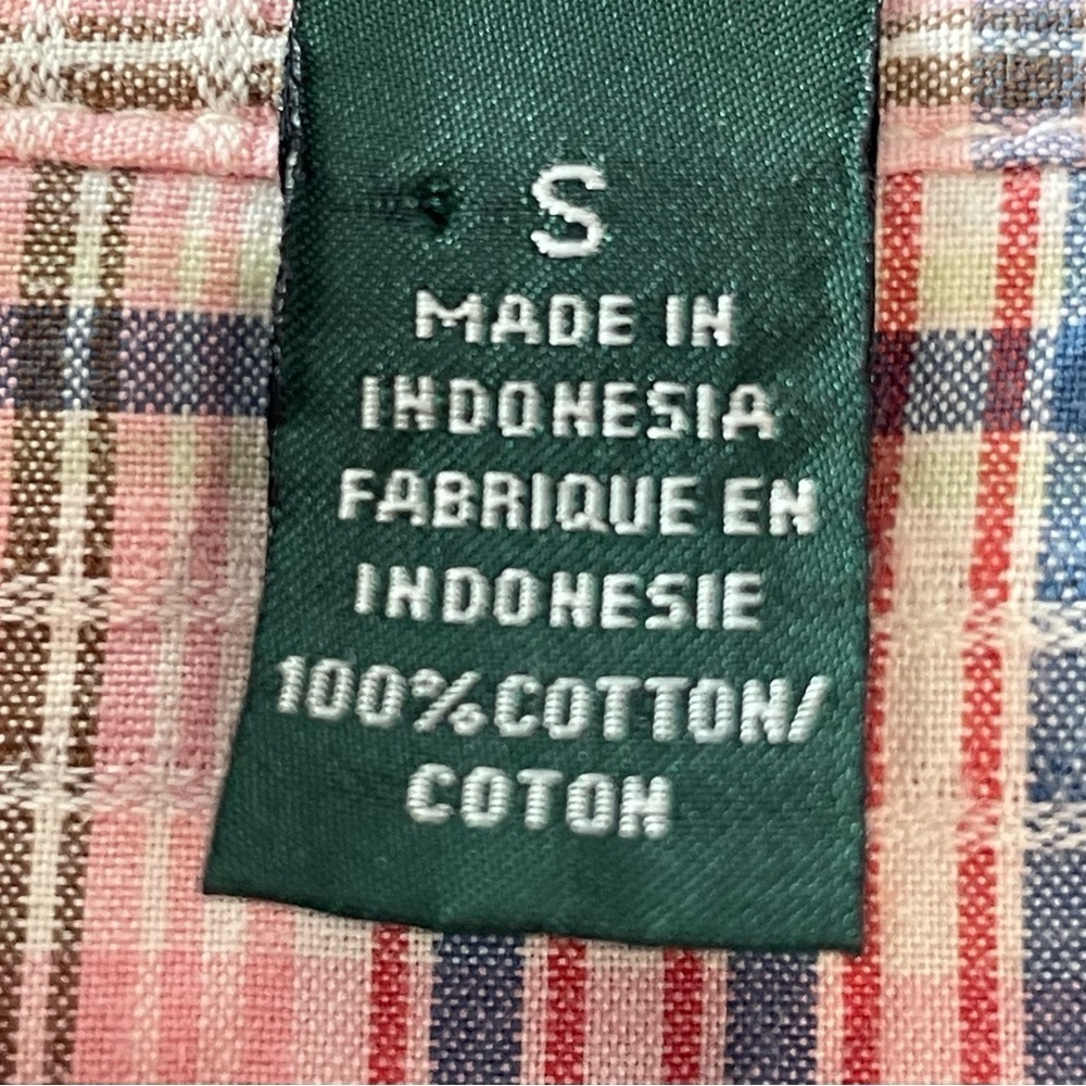 Lauren Ralph Lauren Women Shirt Size Small Pink Blue Button Down Rollup Sleeves - Picture 7 of 8